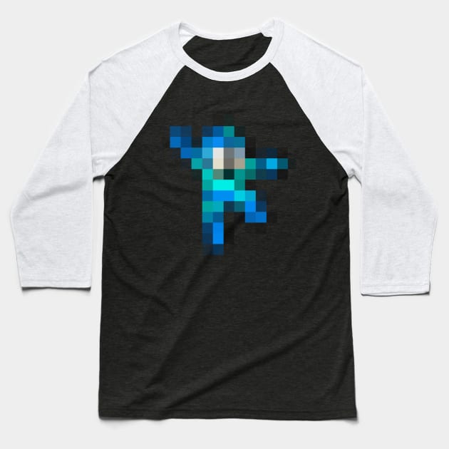 Pixel Man Baseball T-Shirt by TheHookshot